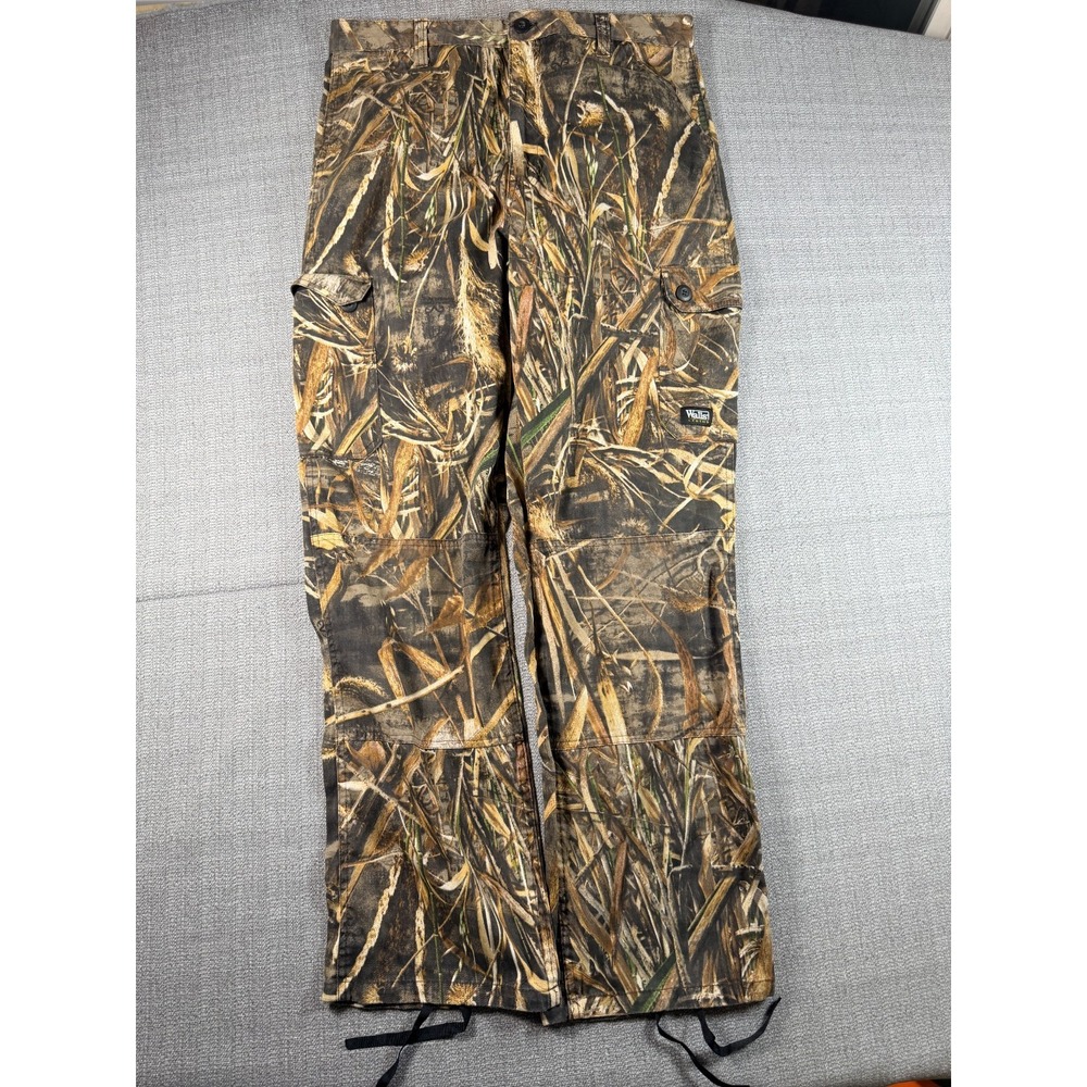 Walls Legend Cargo Pants Mens Medium Black Realtree Max-5 Print Logo Outerwear